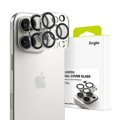 Folie de protectie Camera Spate Ringke pentru Apple iPhone 16 Pro Max / 16 Pro, Sticla Securizata, Set 2 bucati, Transparenta
