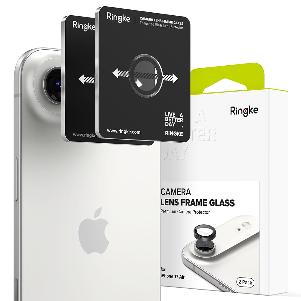Folie de protectie Camera Spate Ringke pentru Apple iPhone 17 Air, Sticla Securizata, Neagra