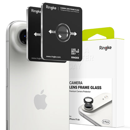 Folie de protectie Camera Spate Ringke pentru Apple iPhone 17 Air, Sticla Securizata, Neagra