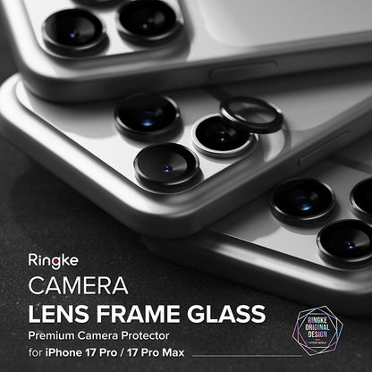 Folie de protectie Camera Spate Ringke pentru Apple iPhone 17 Pro Max / 17 Pro, Sticla Securizata, Neagra