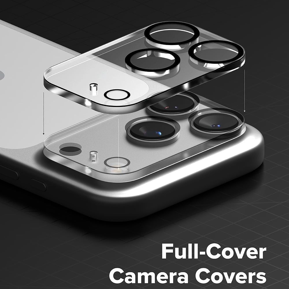Folie de protectie Camera Spate Ringke pentru Apple iPhone 18 Pro, Sticla Securizata, Set 2 bucati, Transparenta