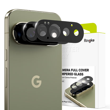 Folie de protectie Camera Spate Ringke pentru Google Pixel 11 Pro, Sticla Securizata, Set 2 bucati, Neagra