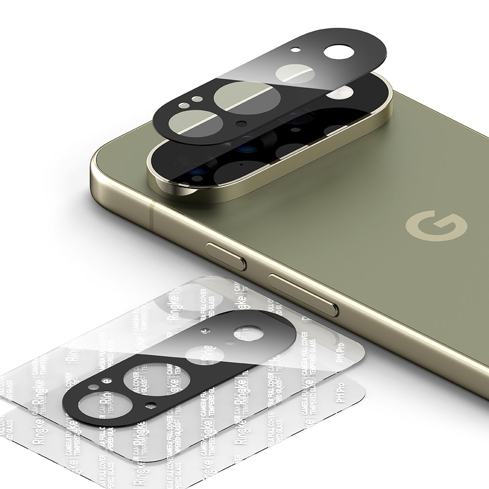 Folie de protectie Camera Spate Ringke pentru Google Pixel 11 Pro, Sticla Securizata, Set 2 bucati, Neagra