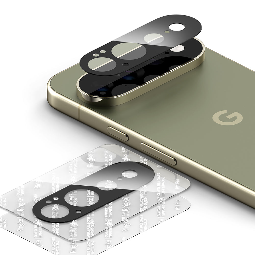 Folie de protectie Camera Spate Ringke pentru Google Pixel 11 Pro XL, Sticla Securizata, Set 2 bucati, Neagra