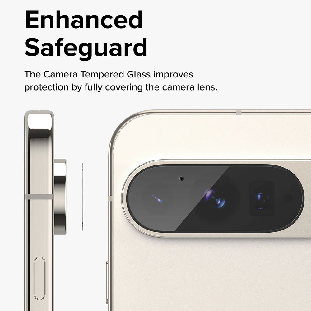Folie de protectie Camera Spate Ringke pentru Google Pixel 9 Pro, Sticla Securizata, Set 3 bucati, Transparenta