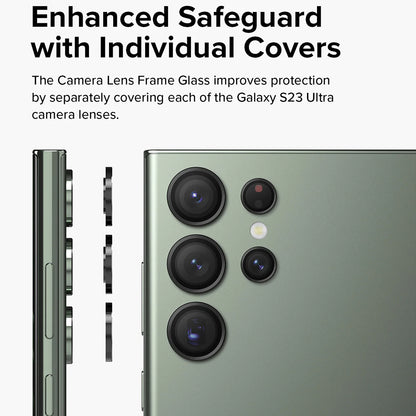 Folie de protectie Camera Spate Ringke pentru Samsung Galaxy S23 Ultra S918, Sticla Securizata, Neagra