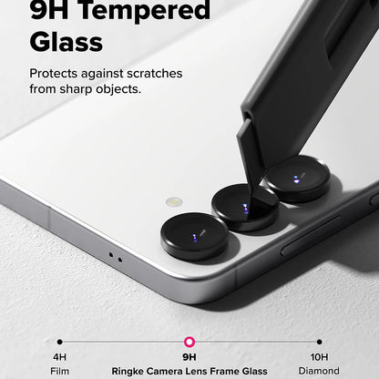 Folie de protectie Camera Spate Ringke pentru Samsung Galaxy S25 FE, Sticla Securizata, Set 2 bucati, Neagra