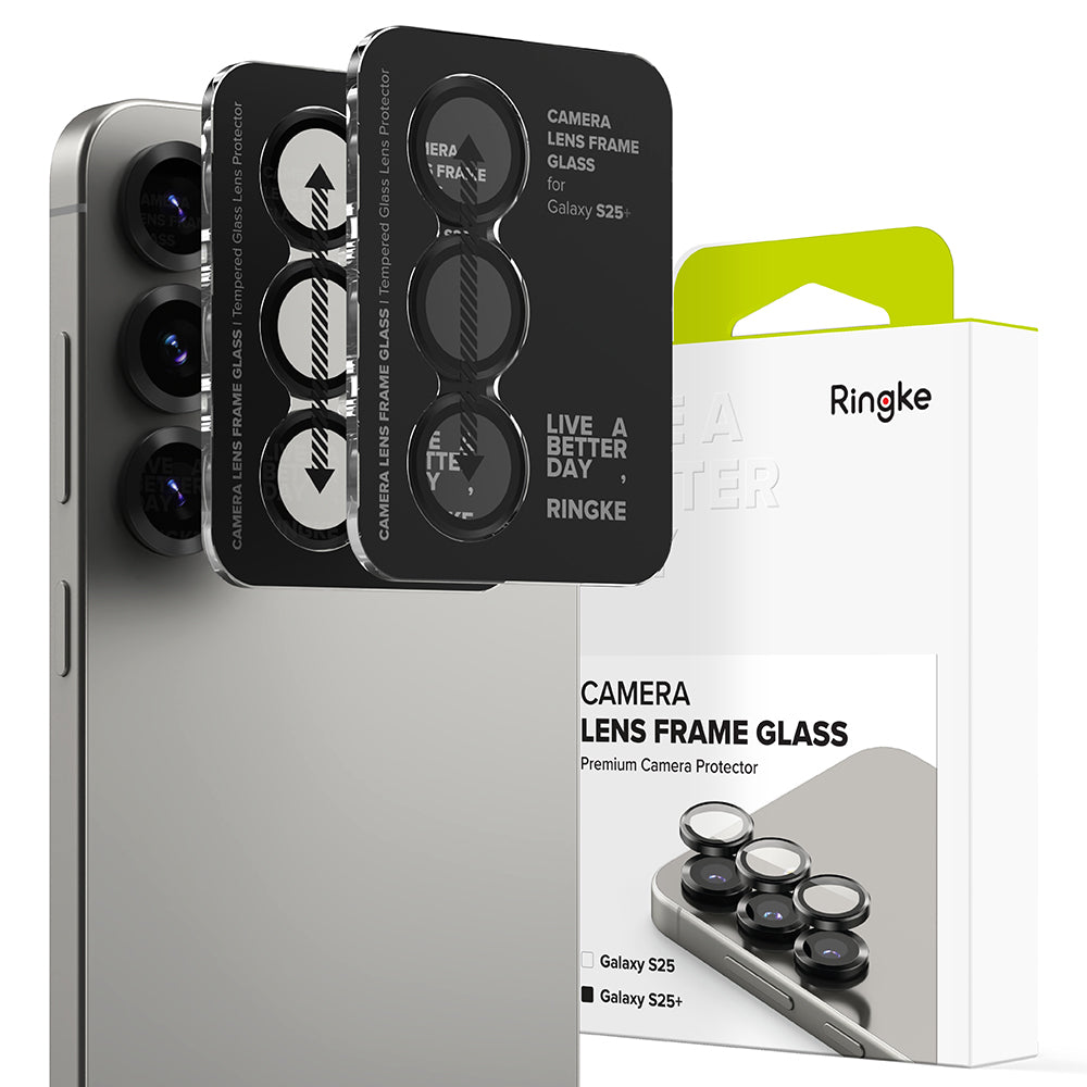Folie de protectie Camera Spate Ringke pentru Samsung Galaxy S25 S931, Sticla Securizata, Neagra
