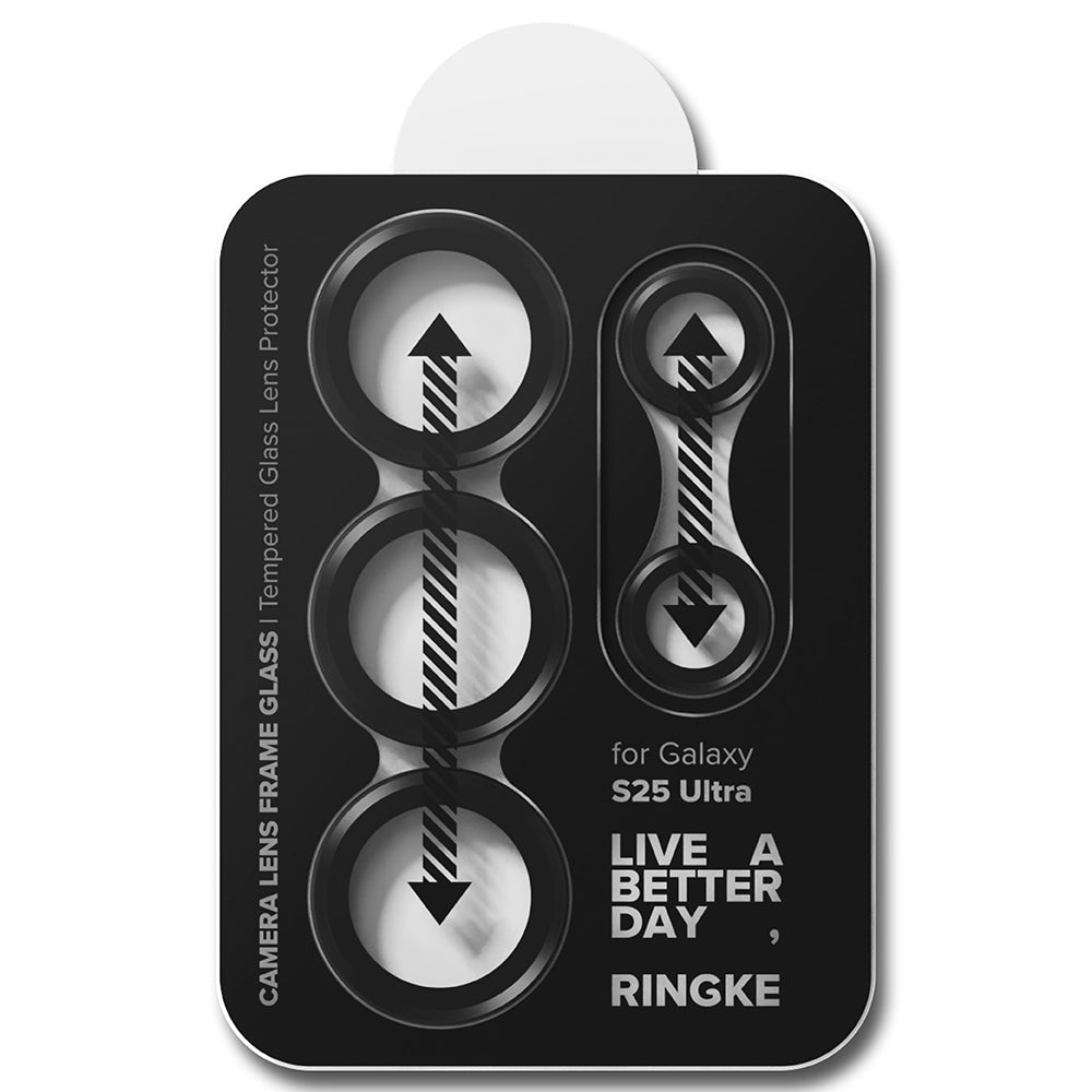Folie de protectie Camera Spate Ringke pentru Samsung Galaxy S25 Ultra S938, Sticla Securizata, Neagra