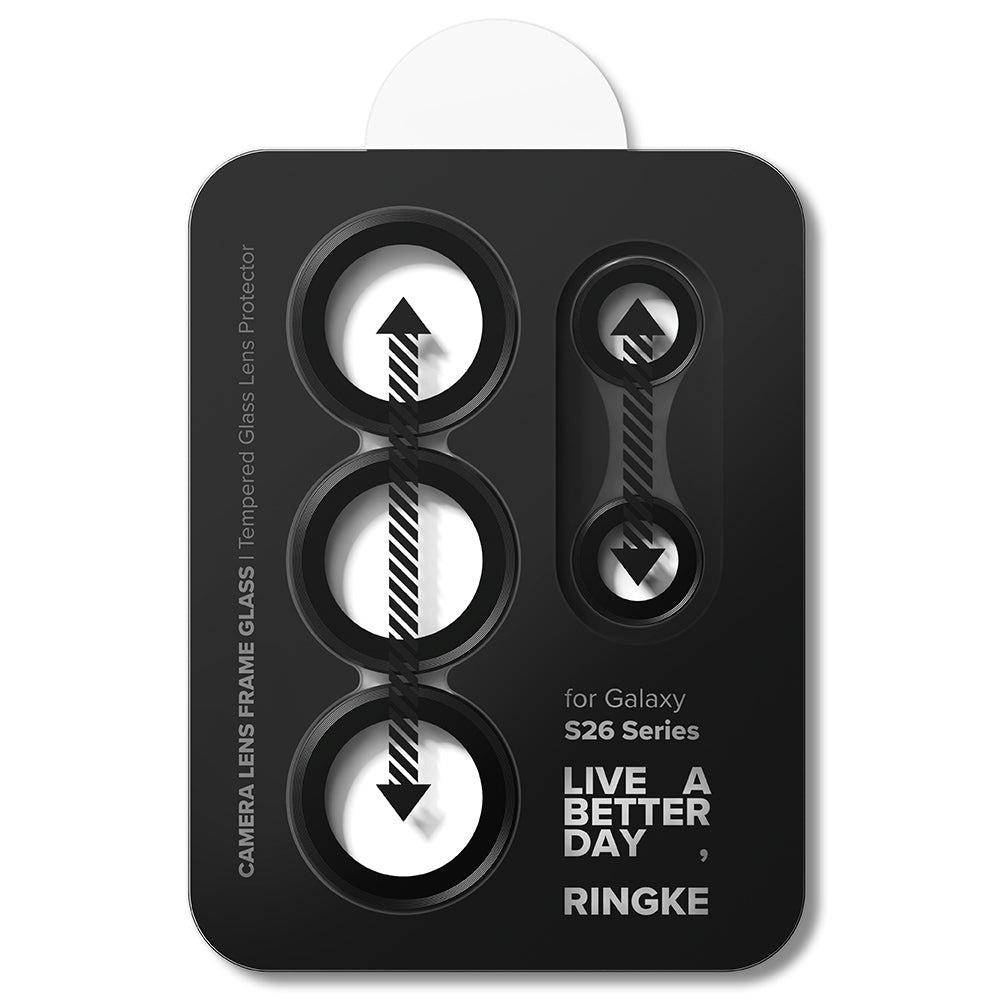 Folie de protectie Camera Spate Ringke pentru Samsung Galaxy S26 Ultra, Sticla Securizata, Set 2 bucati, Neagra