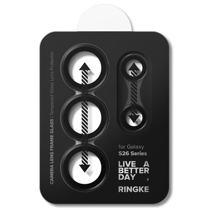 Folie de protectie Camera Spate Ringke pentru Samsung Galaxy S26 Ultra, Sticla Securizata, Set 2 bucati, Neagra