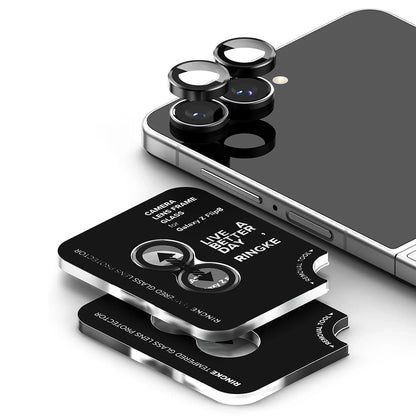 Folie de protectie Camera Spate Ringke pentru Samsung Galaxy Z Flip8 F776, Sticla Securizata, Set 2 bucati, Neagra