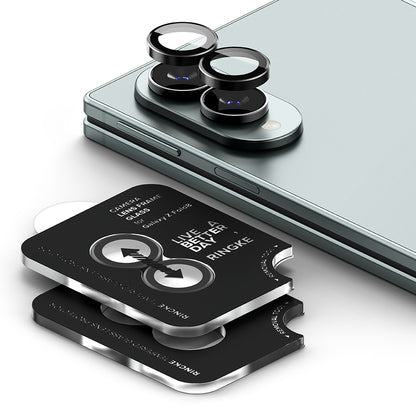 Folie de protectie Camera Spate Ringke pentru Samsung Galaxy Z Fold8 F971, Sticla Securizata, Set 2 bucati, Neagra