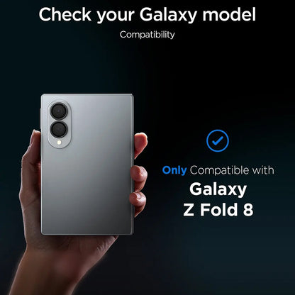 Folie de protectie Camera Spate Spigen GlastR EZ FIT Optik Pro HD pentru Samsung Galaxy Z Fold8 F971, Sticla Securizata, Set 2 bucati, Neagra AGL11944