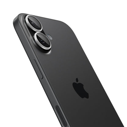 Folie de protectie Camera Spate Spigen GlastR EZ FIT Optik Pro pentru Apple iPhone 17 / 16 Plus / 16, Sticla Securizata, Set 2 bucati, Argintie