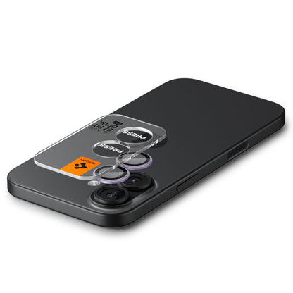 Folie de protectie Camera Spate Spigen GlastR EZ FIT Optik Pro pentru Apple iPhone 17 / 16 Plus / 16, Sticla Securizata, Set 2 bucati, Mov