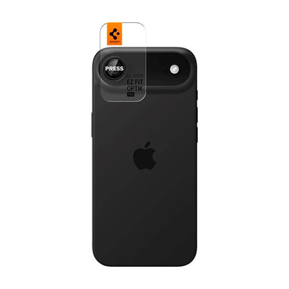 Folie de protectie Camera Spate Spigen GlastR EZ FIT Optik Pro pentru Apple iPhone 17 Air, Sticla Securizata, Set 2 bucati, Neagra