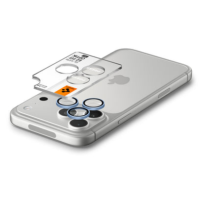 Folie de protectie Camera Spate Spigen GlastR EZ FIT Optik Pro pentru Apple iPhone 18 Pro / 18 Pro Max, Sticla Securizata, Set 2 bucati, Bleu AGL12045