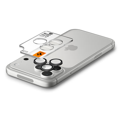 Folie de protectie Camera Spate Spigen GlastR EZ FIT Optik Pro pentru Apple iPhone 18 Pro / 18 Pro Max, Sticla Securizata, Set 2 bucati, Gri Inchis AGL12043