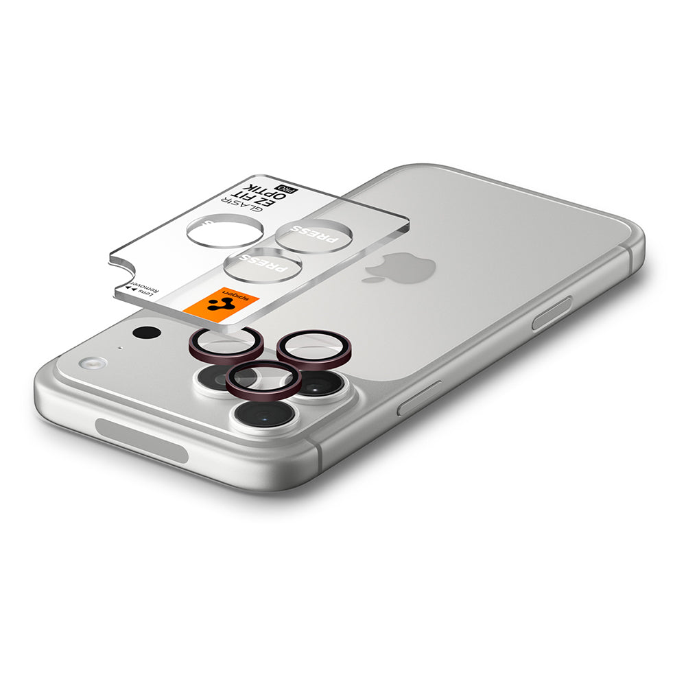 Folie de protectie Camera Spate Spigen GlastR EZ FIT Optik Pro pentru Apple iPhone 18 Pro / 18 Pro Max, Sticla Securizata, Set 2 bucati, Visinie