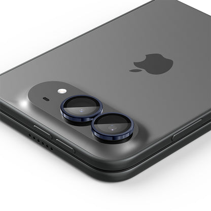 Folie de protectie Camera Spate Spigen GlastR EZ FIT Optik Pro pentru Apple iPhone Duo, Sticla Securizata, Set 2 bucati, Bleumarin AGL12011