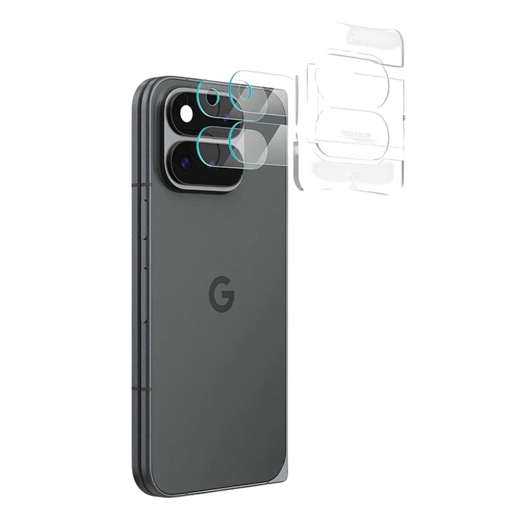 Folie de protectie Camera Spate Spigen GlastR EZ FIT Optik Pro pentru Google Pixel 11 Pro Fold, Sticla Securizata, Set 2 bucati, Transparenta AGL11491