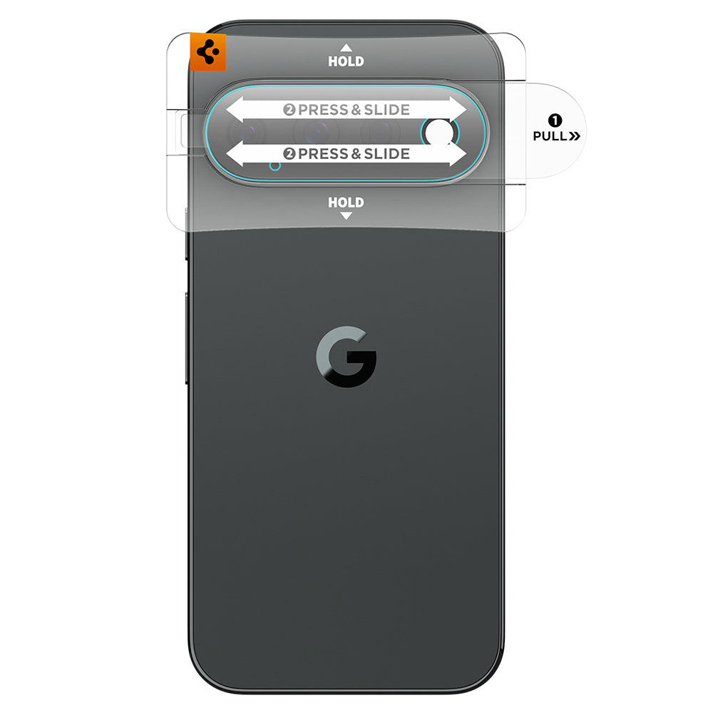 Folie de protectie Camera Spate Spigen GlastR EZ FIT Optik Pro pentru Google Pixel 11 Pro, Sticla Securizata, Set 2 bucati, Neagra AGL11484