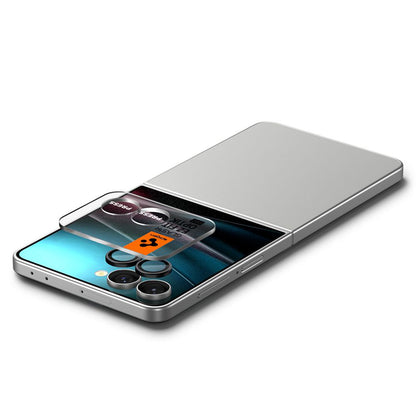 Folie de protectie Camera Spate Spigen GlastR EZ FIT Optik Pro HD pentru Samsung Galaxy Z Flip7 F766, Sticla Securizata, Set 2 bucati, Neagra AGL09587
