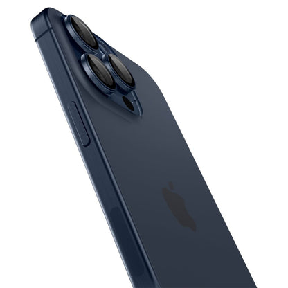 Folie de protectie Camera Spate Spigen GlastR EZ FIT Optik Pro pentru Apple iPhone 16 Pro Max / 16 Pro, Sticla Securizata, Set 2 bucati, Albastra