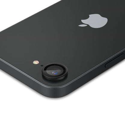 Folie de protectie Camera Spate Spigen GlastR EZ FIT Optik Pro pentru Apple iPhone 17e / 16e, Sticla Securizata, Set 2 bucati, Neagra AGL09279