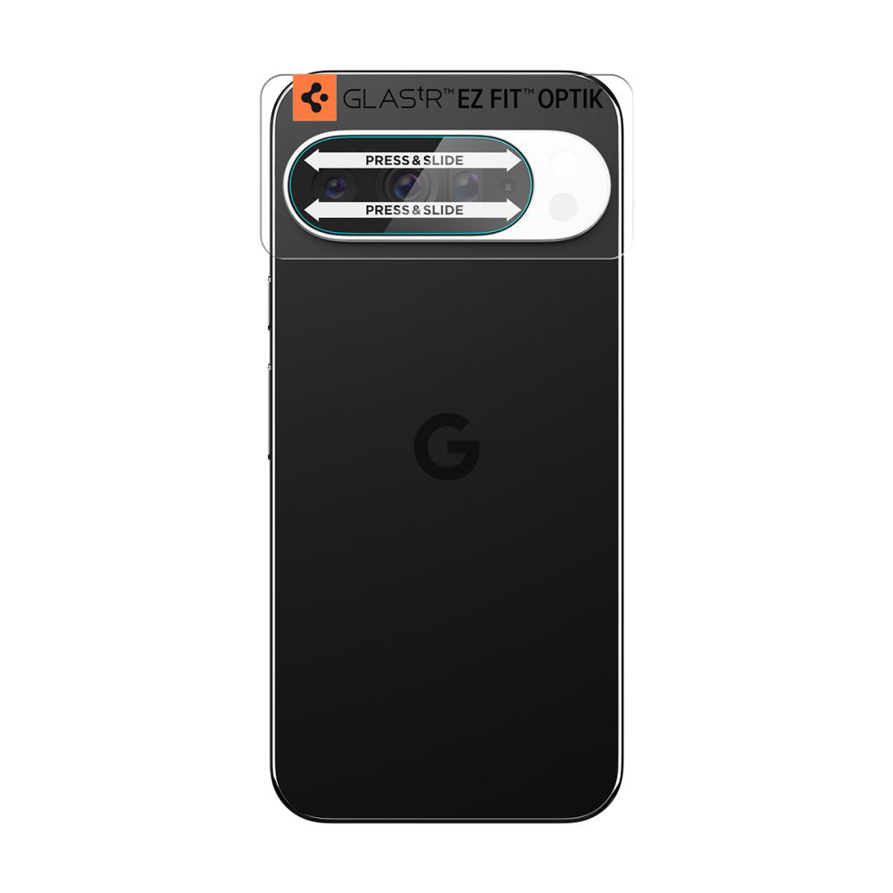 Folie de protectie Camera Spate Spigen GlastR Optik pentru Google Pixel 10 Pro, Sticla Securizata, Set 2 bucati, Transparenta AGL09662