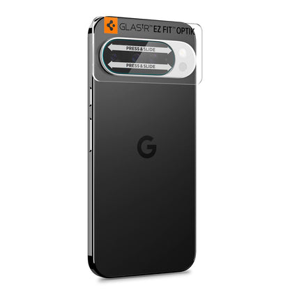 Folie de protectie Camera Spate Spigen GlastR Optik pentru Google Pixel 10 Pro, Sticla Securizata, Set 2 bucati, Transparenta AGL09662