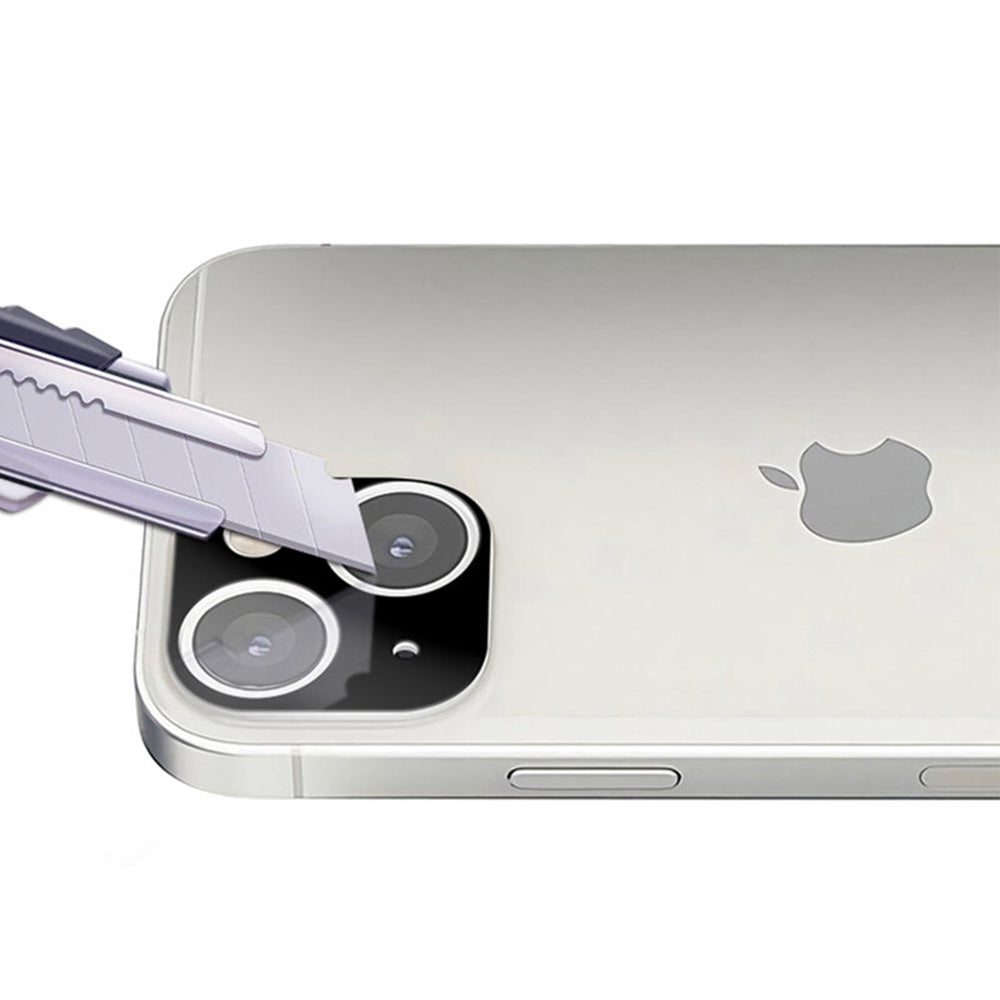 Folie de protectie Camera Spate Techsuit pentru Apple iPhone 13 mini / 13, Sticla Securizata, Neagra
