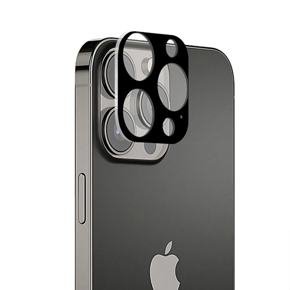 Folie de protectie Camera Spate Techsuit pentru Apple iPhone 13 Pro Max / 13 Pro, Sticla Securizata, Neagra