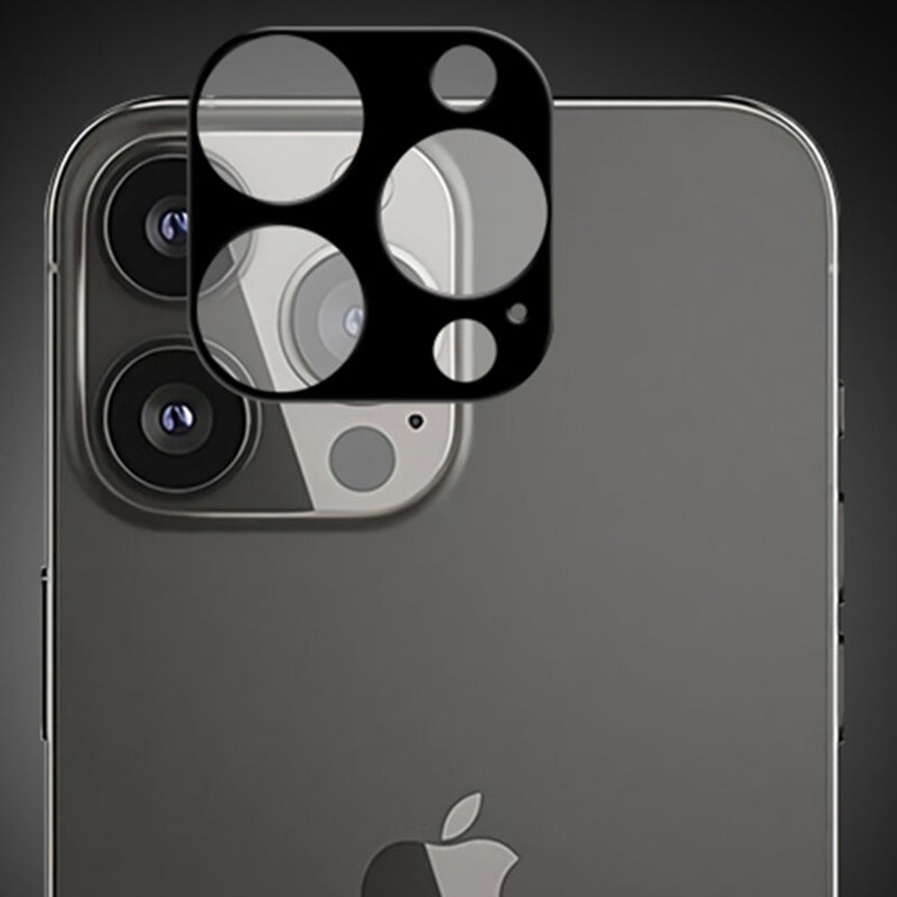 Folie de protectie Camera Spate Techsuit pentru Apple iPhone 13 Pro Max / 13 Pro, Sticla Securizata, Neagra