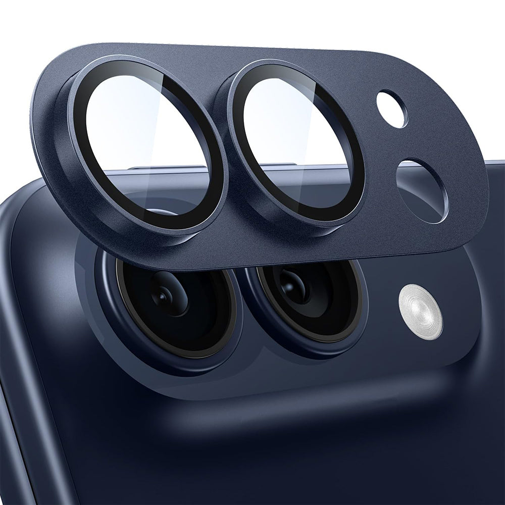 Folie de protectie Camera Spate Techsuit pentru Apple iPhone Duo, Sticla Securizata, Bleumarin