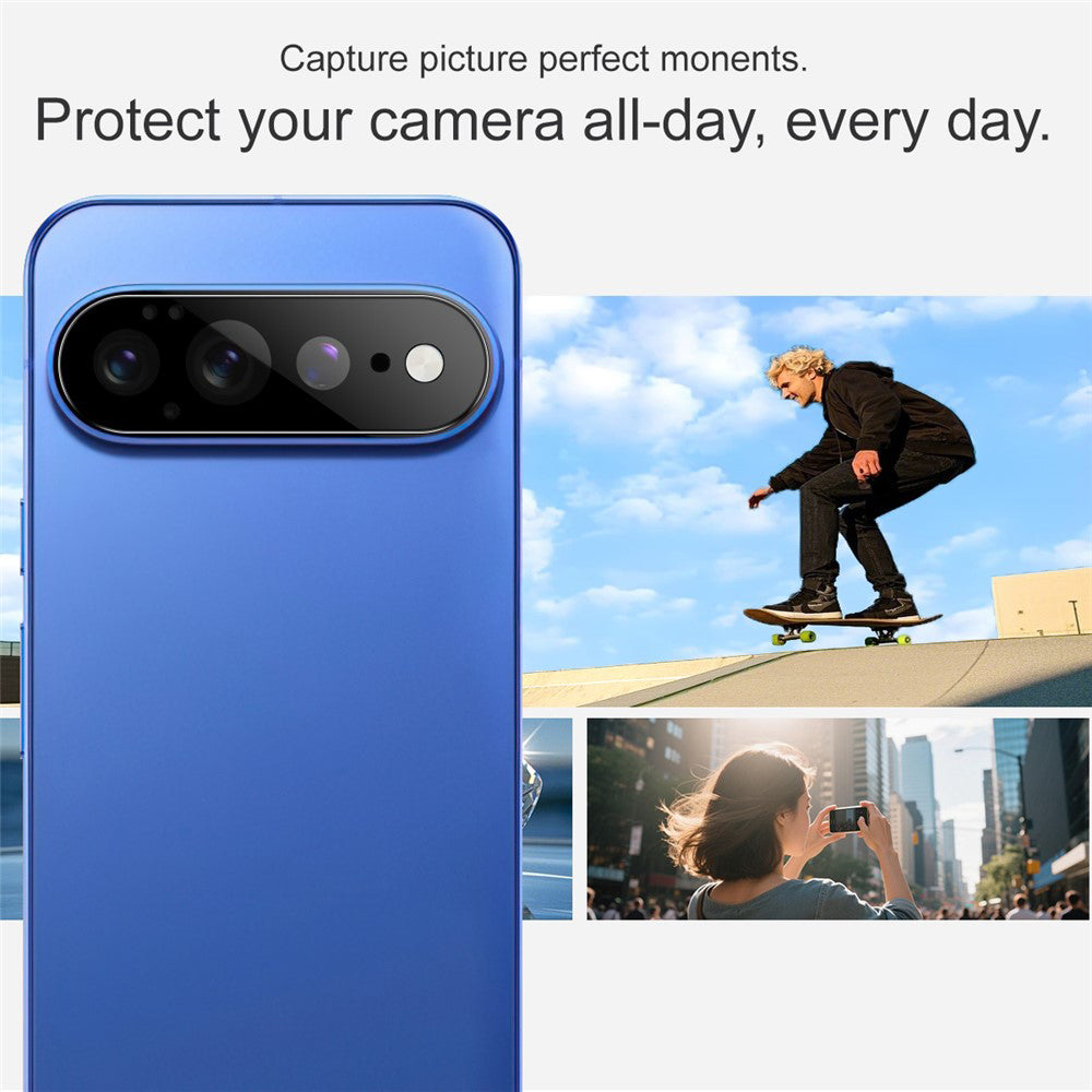 Folie de protectie Camera Spate Techsuit pentru Google Pixel 11 Pro XL, Sticla Securizata, Neagra