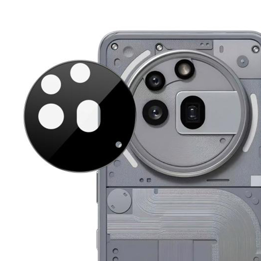 Folie de protectie Camera Spate Techsuit pentru Nothing Phone (3a) Pro, Sticla Securizata, Neagra