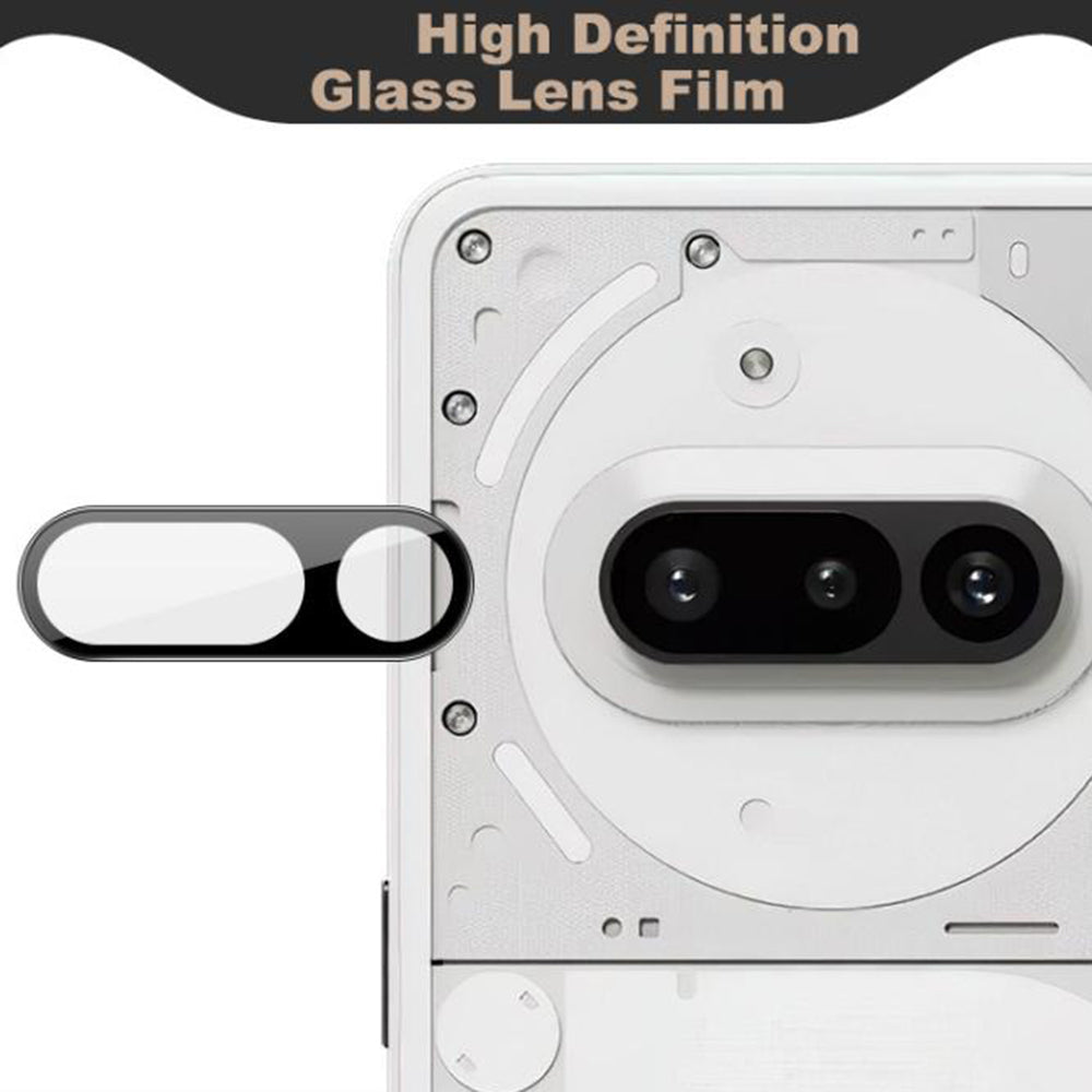 Folie de protectie Camera Spate Techsuit pentru Nothing Phone (3a), Sticla Securizata, Neagra
