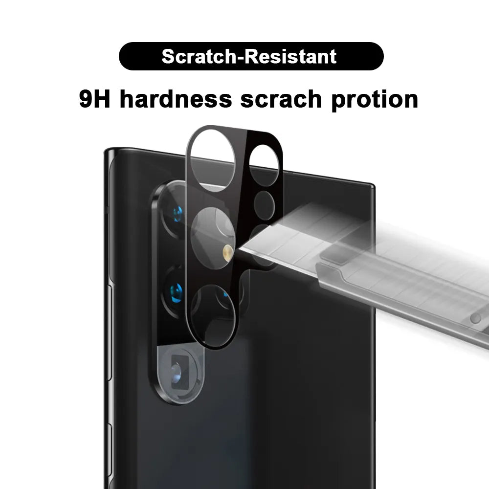 Folie de protectie Camera Spate Techsuit pentru Samsung Galaxy S23 Ultra S918, Sticla Securizata, Neagra