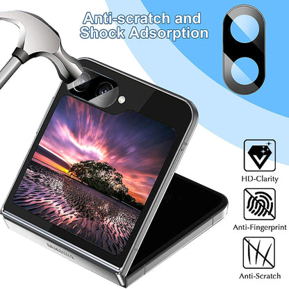 Folie de protectie Camera Spate Techsuit pentru Samsung Galaxy Z Flip6 F741, Sticla Securizata, Neagra