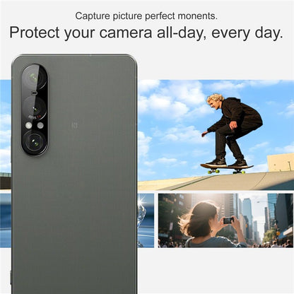 Folie de protectie Camera Spate Techsuit pentru Sony Xperia 1 VII, Sticla Securizata, Neagra
