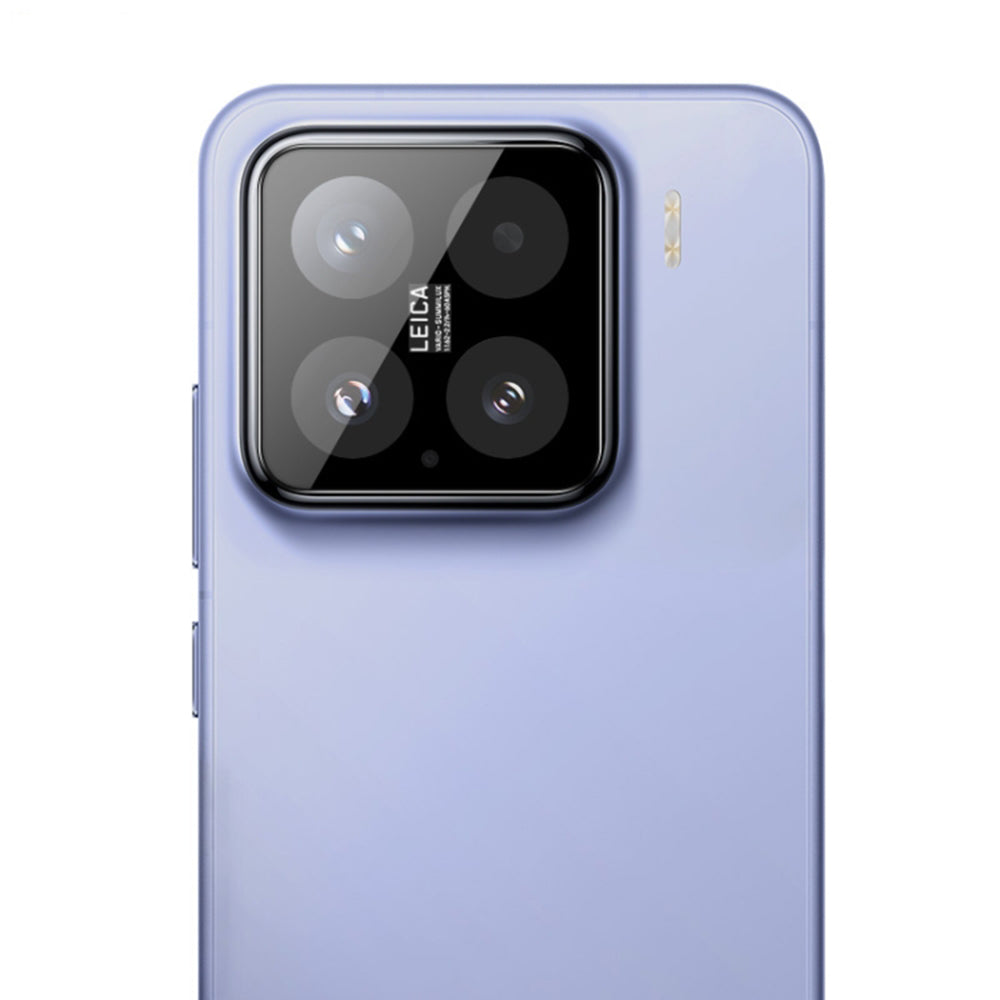 Folie de protectie Camera Spate Techsuit pentru Xiaomi 15, Sticla Securizata, Neagra