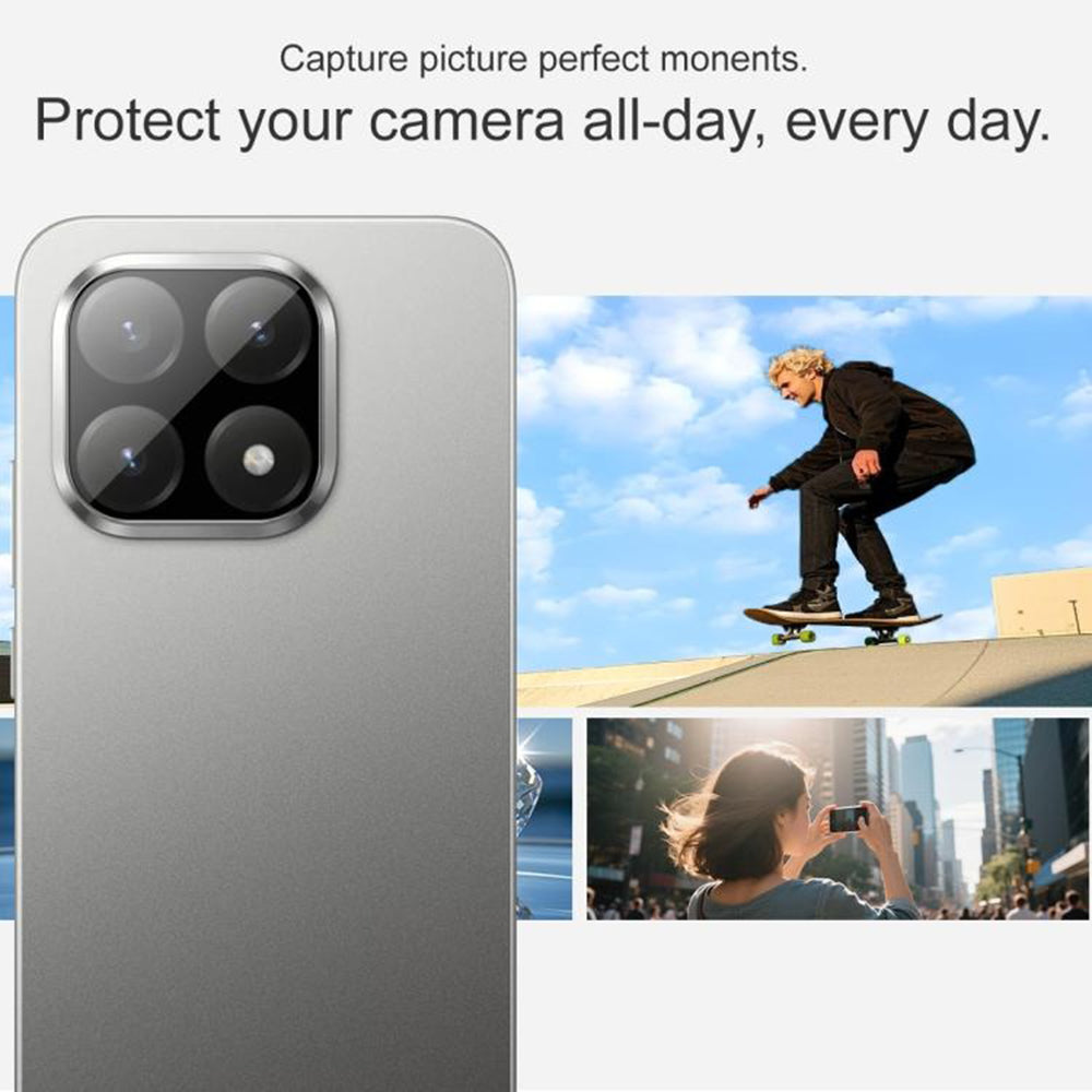 Folie de protectie Camera Spate Techsuit pentru Xiaomi 15T, Sticla Securizata, Neagra