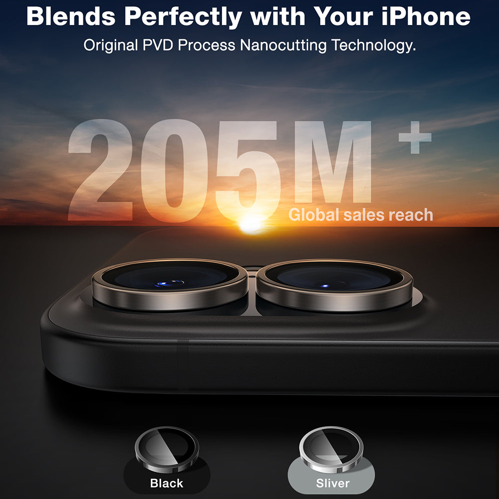 Folie de protectie Camera Spate Torras Lensguard pentru Apple iPhone 16 Plus / 16, Sticla Securizata, Neagra