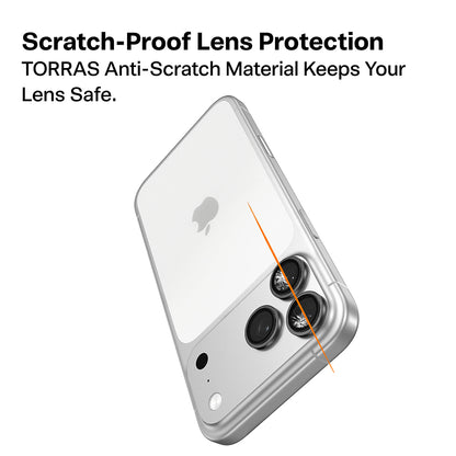 Folie de protectie Camera Spate Torras Lensguard pentru Apple iPhone 17 Pro Max / 17 Pro, Sticla Securizata, Albastra