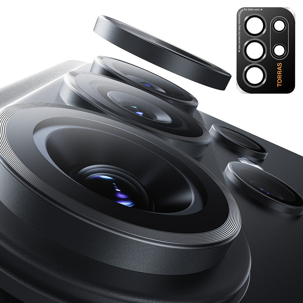 Folie de protectie Camera Spate Torras Lensguard pentru Samsung Galaxy S26 Ultra, Sticla Securizata, Neagra