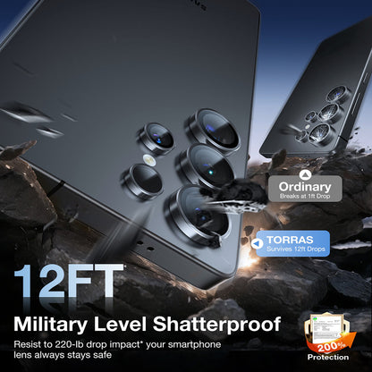 Folie de protectie Camera Spate Torras Lensguard pentru Samsung Galaxy S26 Ultra, Sticla Securizata, Neagra