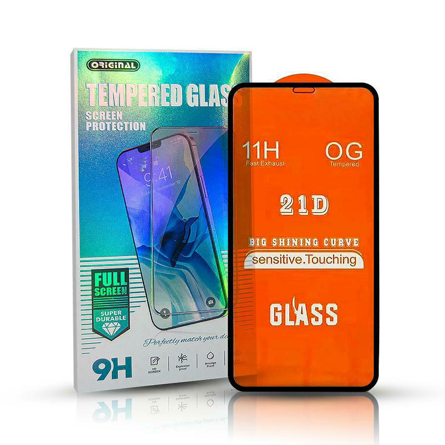 Folie de protectie Ecran OEM pentru Apple iPhone 14 Pro Max, Sticla Securizata, Full Glue, 21D, Neagra