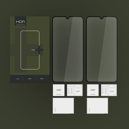 Folie de protectie Ecran HOFI Glass PRO+ pentru Samsung Galaxy A05s A057, Sticla Securizata, Ful Glue, Set 2 bucati, 2.5D, Neagra